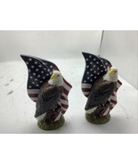 2 Batesville Casket Co Life Symbols 3D Eagle 6&quot; with American Flag &amp; Base - €28,13 EUR