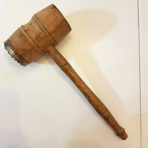 Meat Tenderizer Metal Solid Wood Mallet Primitive Farmhouse Kitchen Tool... - £18.69 GBP