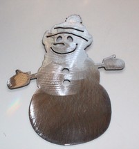 Winter Holiday Snowman Metal Wall Art  Silver - $302.96 MXN
