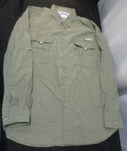 EUC DESIGNER COLUMBIA SPORTSWEAR COMPANY PFG FISHING GREEN SHIRT SIZE X-... - $21.60