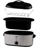  Cooking Oster 22-Quart Roaster Oven Kitchen Self Basting Lid Thanksgiving Steel - £85.71 GBP