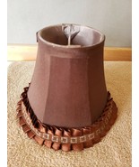 Small Slip-Uno Chandelier Sconce Lamp Shade Lampshade Brown with Embelli... - £15.73 GBP