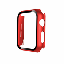 For Apple Watch 42mm Hard PC Bumper Case with Tempered Glass RED - £4.72 GBP