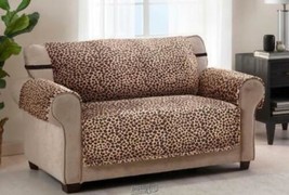 Stoneberry-Innovative Leopard Furniture Cover - Loveseat Machine washable - £44.63 GBP