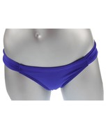 Victoria&#39;s Secret Blue Solid Ruched Swimsuit bikini Bottoms Xs extra small - £11.81 GBP