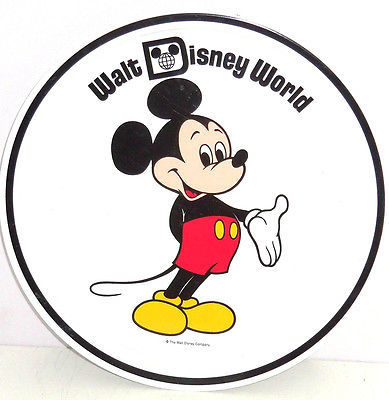 Walt Disney World  Mickey Mouse Tray Metal Serving Platter Theme Parks Vintage - $14.95