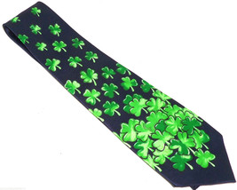 St Patricks Day Mens Neck Tie Necktie Irish Shamrock Holiday Green Blue - $19.95