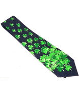 St Patricks Day Mens Neck Tie Necktie Irish Shamrock Holiday Green Blue - $19.95