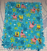 Spongebob Squarepants Patrick Fleece Baby Blanket Pet Lap Hand Tied 30&quot; ... - £34.34 GBP