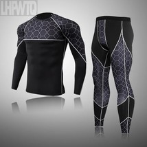 Men&#39;s Compression  Second Running Thermal  Full Trauit Rashgarda Long sleeves Le - £94.58 GBP