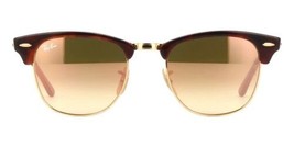 Ray Ban RB3016 990/7O 51mm Havana Gold Clubmaster Mirror Sunglasses - £65.73 GBP