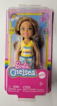 Barbie Chelsea Doll 6 inch Brunette Wearing Skirt, Cloud Print &amp; White Shoes - £7.81 GBP