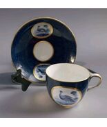 Tiffany &amp; Co. New York Staffordshire Cobalt White Gold Pheasant Cup Sauc... - $3,636.82 MXN