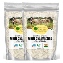 Organic &amp; Natural White Sesame Seeds For Eating Raw Til Seeds 2x600g - £23.27 GBP