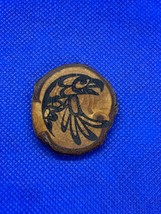 Stamped Bird Picture on Wooden Pin - £3.10 GBP