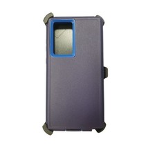 Heavy Duty Case Cover w/Clip Holster Dark BLUE/BLUE For Samsung S22 Ultra 5G - $8.56