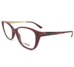 Vogue Brille Rahmen VO5190 2566 Glänzend Rot Gold Blätter Cat Eye 52-17-140 - £36.98 GBP