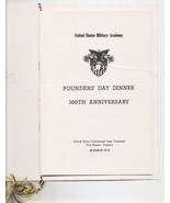 USMA United States Military Academy West Point 1972 Founders&#39; Day Dinner... - $8.22 CAD