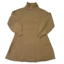 NWT J.Crew Wool Recycled-Cashmere Turtleneck Sweater Dress in Heather Camel S - £77.53 GBP