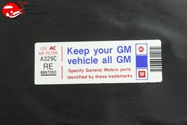 80 Pontiac Firebird T/A V8-2V Keep Your GM All GM Air Cleaner Decal RE 8997050 - £15.47 GBP