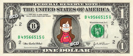 Mabel Pines - Gravity Falls on a REAL Dollar Disney Bill Cash Money Collectible - £5.00 GBP