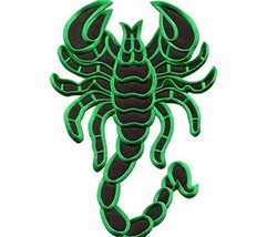 Back Patches Green Scorpion Embroidered Iron On Large XL Size 8x11 Inches Pat... - £20.27 GBP