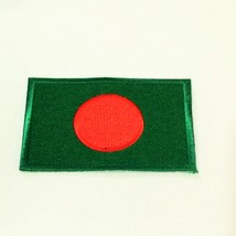 Flag of Bangladesh Patch Dhaka Emblem Logo 2&quot; x 2.8&quot; Sew On Embroidered ... - £12.93 GBP