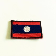 Laos National Flags Country Patches Emblem 1.2" x 1.8" Iron On Embroidered Na... - $15.99