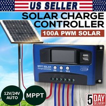 100A Solar Panel Regulator Charge Controller Auto Focus Tracking Lcd 12/24V - £62.41 GBP