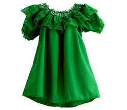 Women's Color Off-Shoulder Ruffle Top Lace Ribbon Mexico Folklorico Fies... - $29.70+