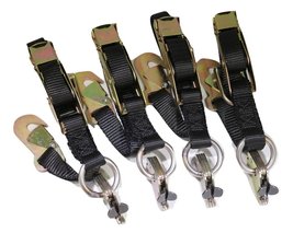 Qty 4 Manual Overcenter Buckle Strap w/Snap Hook, Fits A-Track (Contact ... - £102.22 GBP