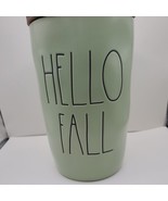 Rae Dunn Hello Fall  Green Ceramic Canister Home Decor - $33.61 CAD