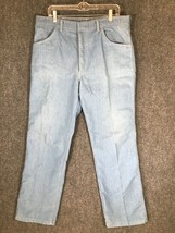 Wrangler Jeans 38x32 Men&#39;s Denim Relaxed Straight Leg Cotton/Polyester - $14.26