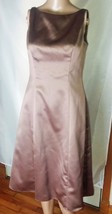 David&#39;s Bridal Woman&#39;s A Line Dress Size 2 Style #81591C1 Brown Polyester Satin - £15.06 GBP