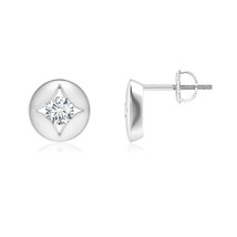 ANGARA Lab-Grown 0.32 Ct Channel-Set Diamond Solitaire Stud Earrings in 14K Gold - £480.70 GBP