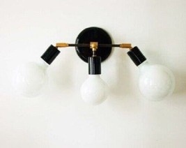 Mid-Century Design 3 Arm Adjustable Brass Wall Chandelier Light Bed Room-
sho... - £94.00 GBP