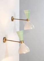 Pair of Wall Lamp 1950s Italian Modern Diabolo Sconces Stilnovo Style, - £111.73 GBP