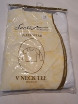 Secret Treasures Deadstock Warmwear V Neck Tee Thermal Shirt NOS Medium - £11.04 GBP