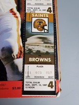 Vintage 1987 GameDay Magazine Saints VS Browns With 2 Original Ticket Stubs - £20.64 GBP