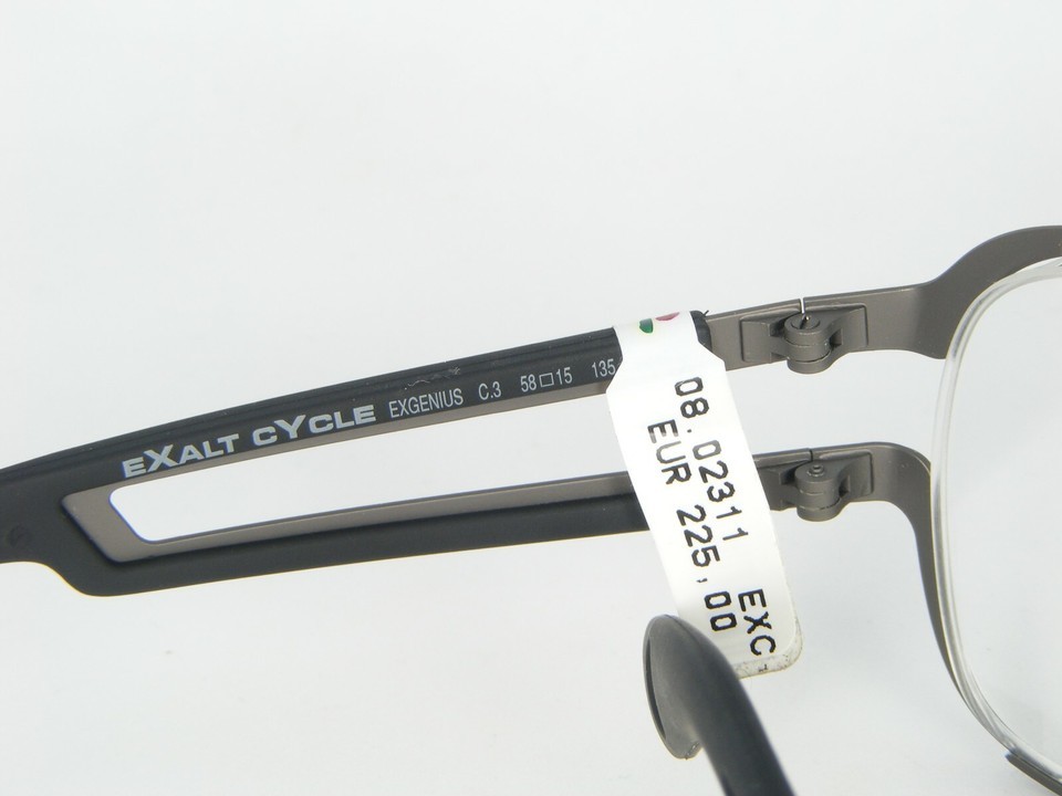 Exalt Cycle EXGENIUS C.3 GREY EYEGLASSES GLASSES METAL FRAME 58-15-135mm Italy Item image 10