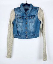 Ci Sono Denim Collection Distressed Women’s Blue Jean Jacket Size Small - £9.22 GBP