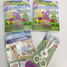 2 Easter Egg Decorating Coloring Kit Bunny Decorate 24 Eggs Tongs Apron ... - $7.95