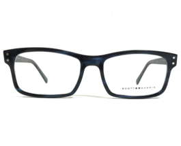 Scott Harris Eyeglasses Frames SH-346 C1 Black Blue Horn Rectangular 52-17-143 - £57.40 GBP