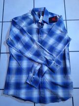 NWTPerry Ellis America long sleeve btn men shirt rayon snap buttoncotton... - $19.50 CAD