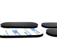 1 1/2&quot; x 1/2&quot; Oval Rubber Stick on Feet Bumpers 3/16&quot; Thick 3M Adhesive ... - £9.15 GBP+