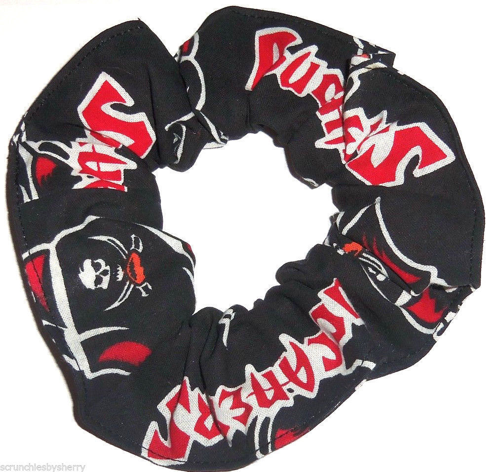 Primary image for Tampa Bay Buccaneers Black Fabric Hair Scrunchie Scrunchies by Sherry NFL  
