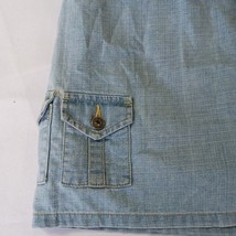Gloria Vanderbilt Skort Women's Size 12 Blue Denim Utility Pockets Mini Casual image 9