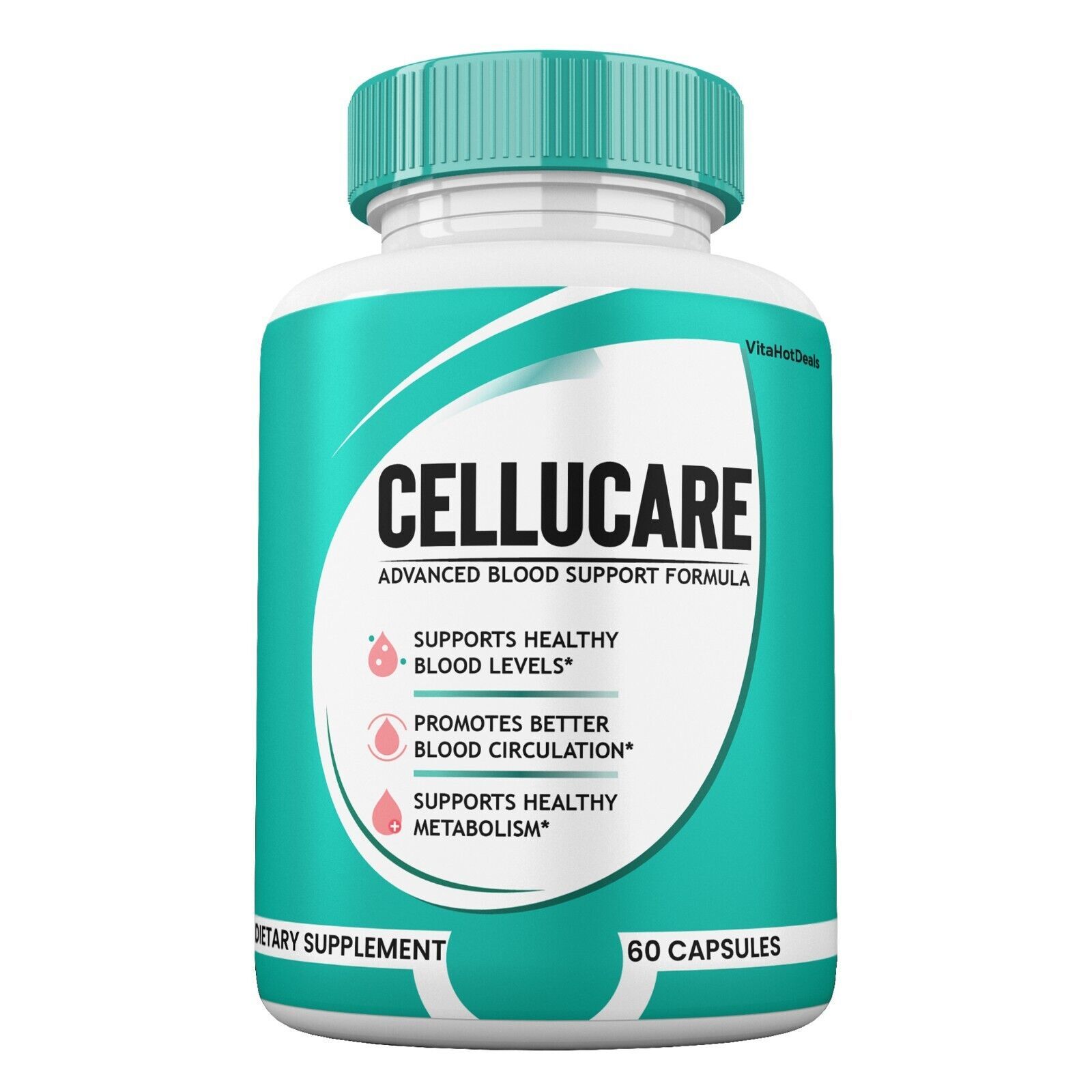 1 Pack Cellucare Advanced Blood Support Capsules Max Strength Formula