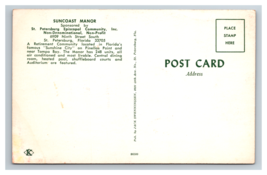 Suncoast Manor St Petersburg Episcopal Church Postcard Unposted - £3.82 GBP
