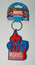 Marvel Comics Spider-Man Swinging on Web Soft Touch PVC Key Ring Keychai... - $5.90